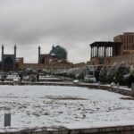 اولین برف زمستانی اصفهان 1402 + فیلم